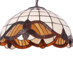 Sklep Kaja Elegancki żyrandol z witrażowym kloszem K-P161122 WITRAŻ | Kaja