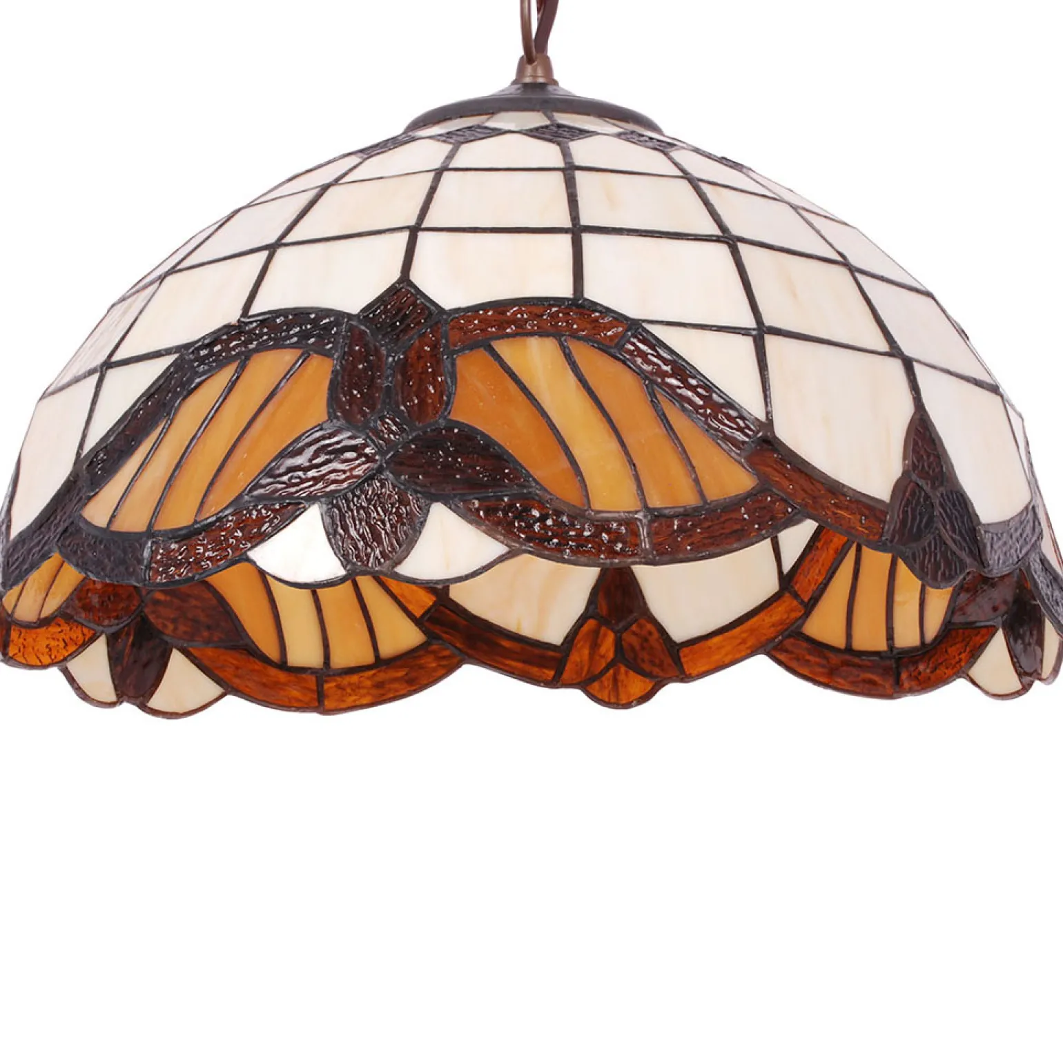 Sklep Kaja Elegancki żyrandol z witrażowym kloszem K-P161122 WITRAŻ | Kaja