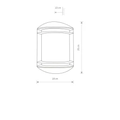 Sklep Kaja Elewacyjna lampa ścienna retro na balkon 3411 QUARTZ | Kaja