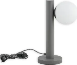 Sklep Kaja Ente lampka stołowa 1 pł. / szary matowy + nikiel LEMIR