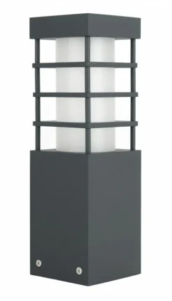 Sklep Kaja Estetyczna lampa ogrodowa, czarny popiel RADO II 3 DG z serii RADO II | Kaja Ośw