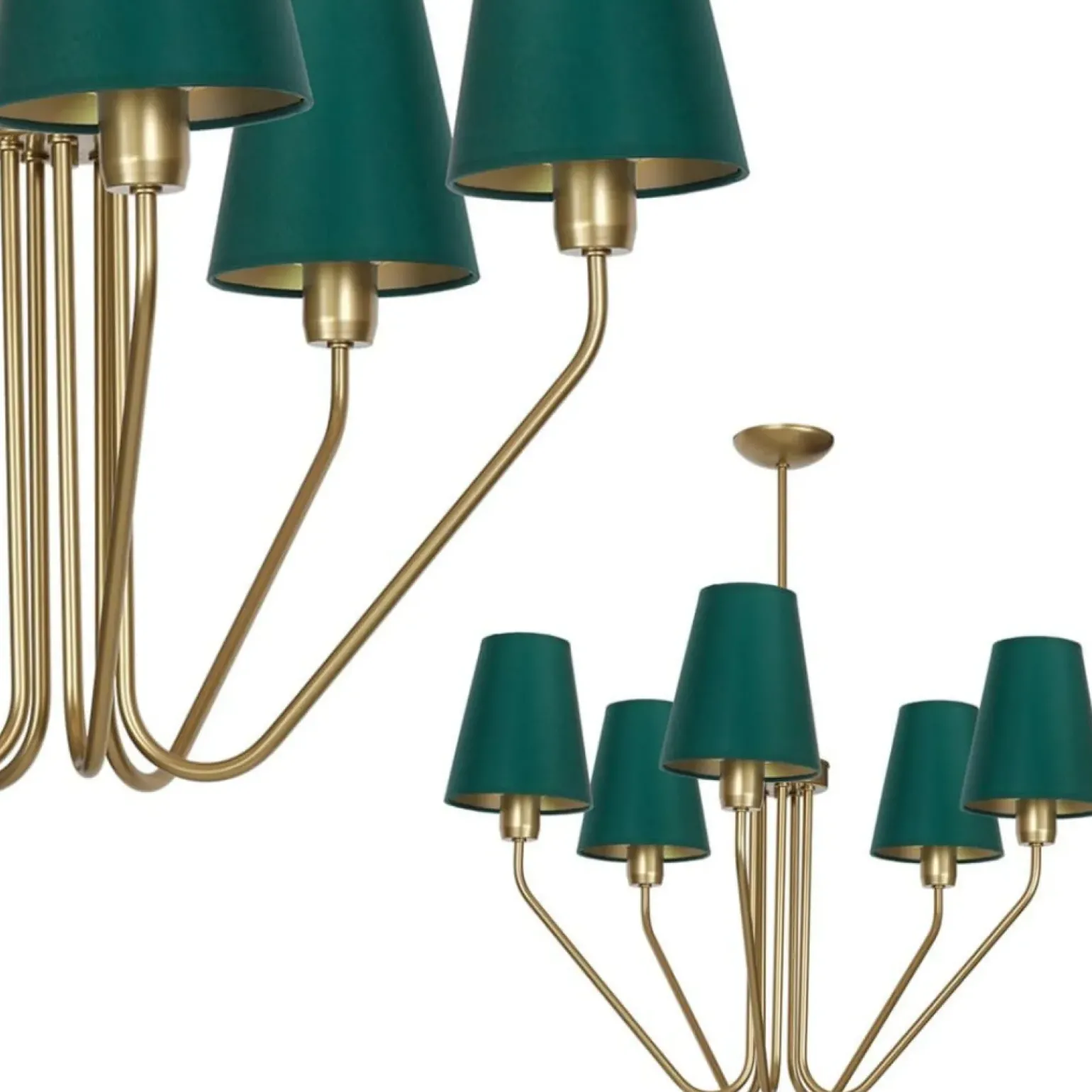 Best Estetyczna lampa sufitowa w zielonym kolorze MLP4908 z serii VICTORIA | Kaja Ośw Żyrandole Nowoczesne