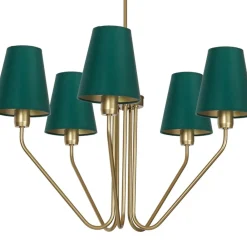 Best Estetyczna lampa sufitowa w zielonym kolorze MLP4908 z serii VICTORIA | Kaja Ośw Żyrandole Nowoczesne