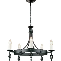 Sklep Kaja Estetyczna lampa wisząca na 5 żarówek BY5-BLACK z serii BELFRY