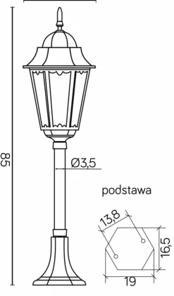 Sklep Kaja Estetyczna lampa zewnętrzna K 5002/3/H z serii RETRO CLASSIC II | Kaja Oświetlen