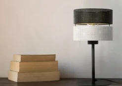 Sklep Kaja Estetyczna lampka z biało-czarnym abażurem K-5296 z serii VEGA