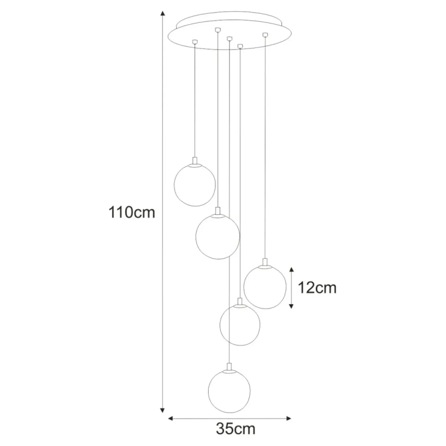 Hot Finezyjna lampa wisząca z bursztynowymi kloszami K-5561 z serii GALAXY Żyrandole Nowoczesne