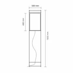 Sklep Kaja Geometryczna, abażurowa lampa - czarny 190cm ANT 9030 PAA | Kaja