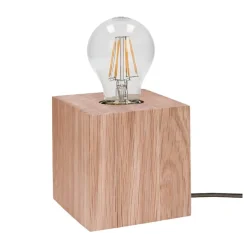 Sklep Kaja Geometryczna, drewniana lampka stołowa 7171174 TRONGO SQUARE | Kaja