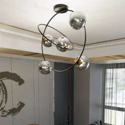 Best Sale Geometryczna, efektowna lampa sufitowa 1292/5 z serii STARDOM | Kaja Żyrandole Nowoczesne