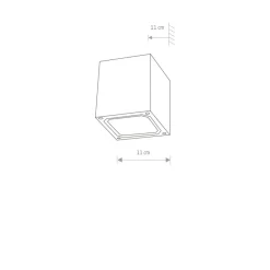 Sklep Kaja Geometryczna, elewacyjna lampa ścienna 4443 KHUMBU | Kaja Oświetlenie