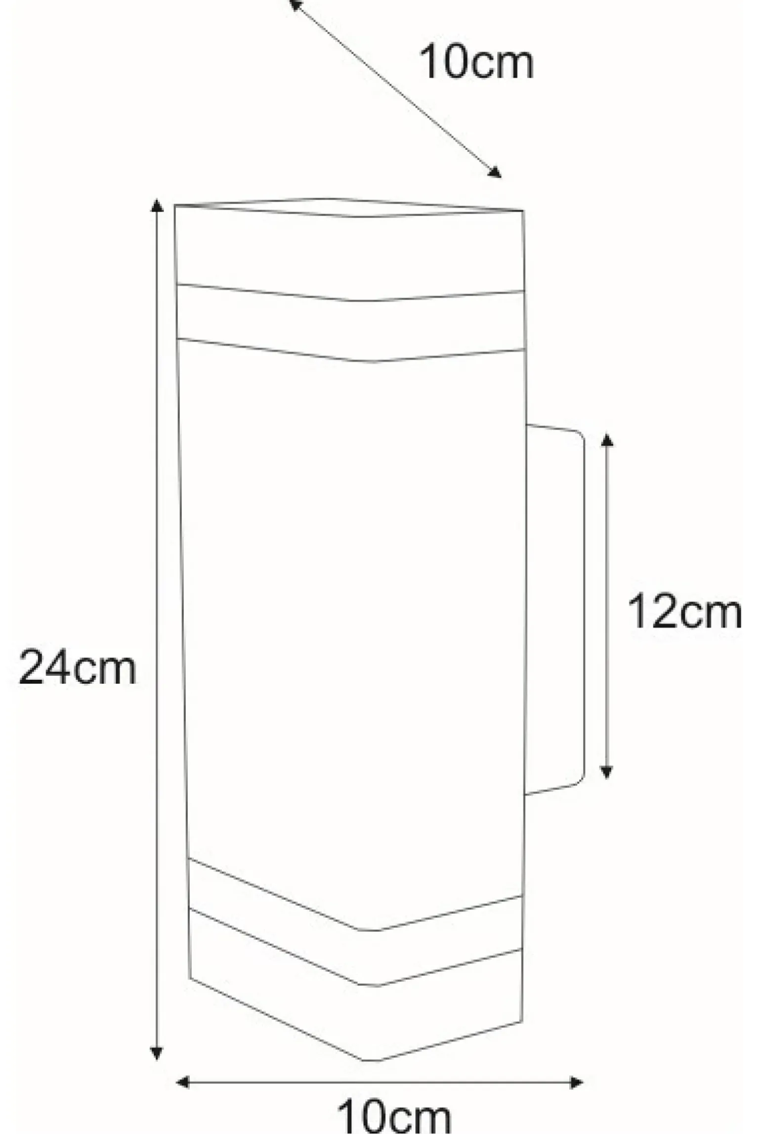 Sklep Kaja Geometryczna lampa elewacyjna 2xGU10 K-8016B-G TAYA | Kaja Oświetlenie
