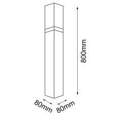 Sklep Kaja Geometryczna lampa ogrodowa stojąca 80cm ANT 9917 FUKU | Kaja