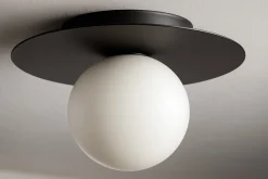 Sklep Kaja Geometryczna lampa sufitowa, czarno-biały plafon K-5437 z serii ROBIN