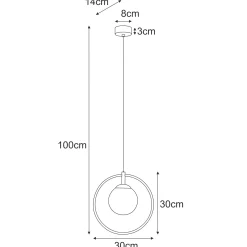 Sklep Kaja Geometryczna lampa wisząca, regulowana wysokość K-5390 z serii RITUS