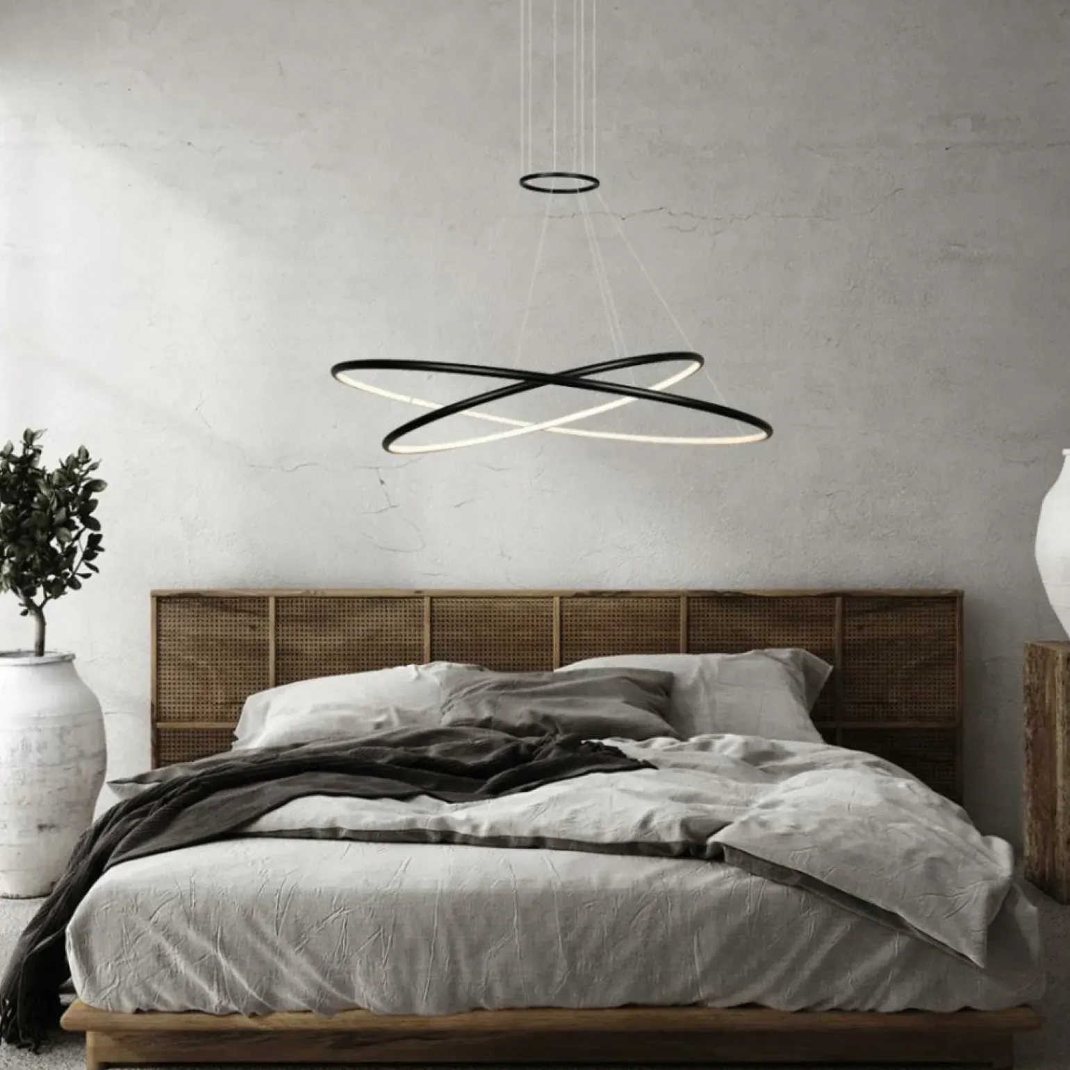 Fashion Geometryczna lampa wisząca LED LP-940/2P 4BK HALIFAX | Kaja Żyrandole Nowoczesne