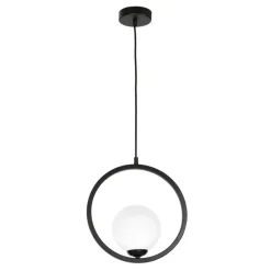 Store Geometryczna lampa wisząca z białym kloszem MLP5593 BOSTON | Kaja Żyrandole Nowoczesne