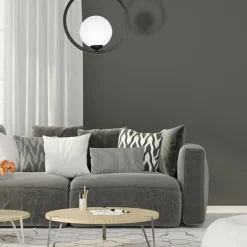 Store Geometryczna lampa wisząca z białym kloszem MLP5593 BOSTON | Kaja Żyrandole Nowoczesne