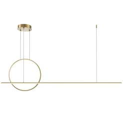 Store Geometryczna lampa wisząca, złoty kolor MOD247PL-L49BSK z serii HALO Żyrandole Nowoczesne