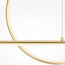 Store Geometryczna lampa wisząca, złoty kolor MOD247PL-L49BSK z serii HALO Żyrandole Nowoczesne