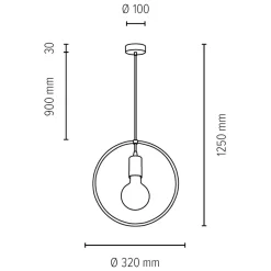 Store Geometryczna, okrągła lampa bez klosza 1650174 CARSTEN | Kaja Żyrandole Nowoczesne