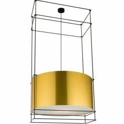 Store Geometryczna, ozdobna lampa - mosiądz 145cm ANT 9542 PAA | Kaja Żyrandole Nowoczesne