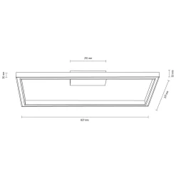 Sklep Kaja Geometryczny plafon LED wykonany z drewna 9141174 RAMME | Kaja
