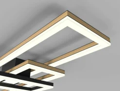 Sklep Kaja Geometryczny plafon LED w stylu rustykalnym WF 9022-306 MATERA | Kaja