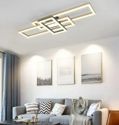 Sklep Kaja Geometryczny plafon LED w stylu rustykalnym WF 9022-306 MATERA | Kaja