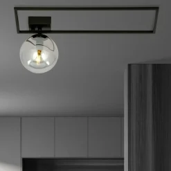 New Geometryczny plafon z okrągłym kloszem 1131/1A IMAGO | Kaja Żyrandole Nowoczesne