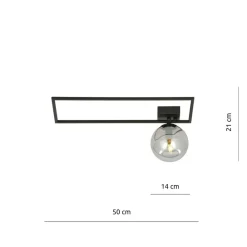 New Geometryczny plafon z okrągłym kloszem 1131/1A IMAGO | Kaja Żyrandole Nowoczesne