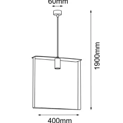 Cheap Geometryczny zwis z tubą GU10 40x40cm ANT 5159 ORTIGA | Kaja Żyrandole Nowoczesne