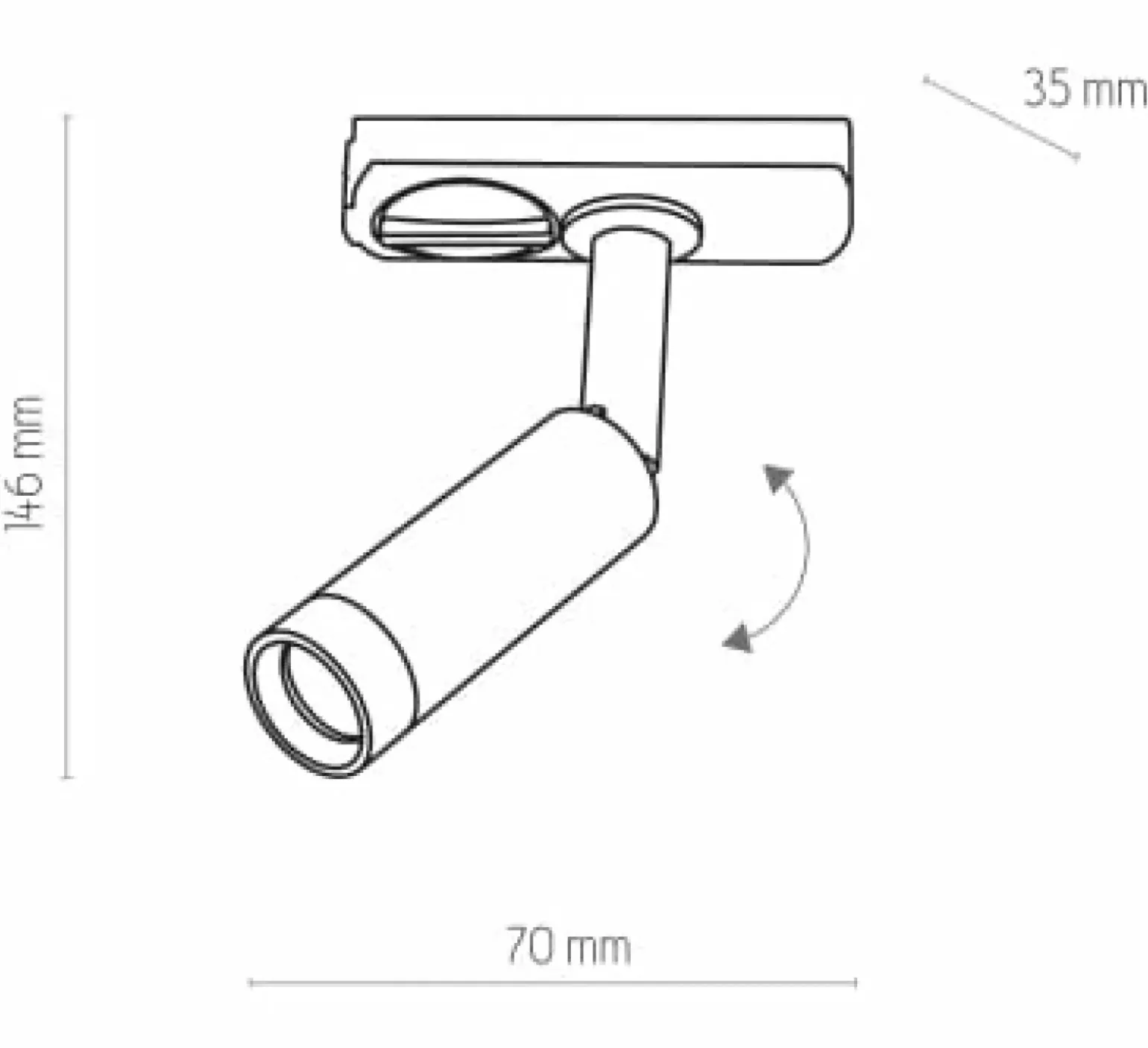 Sklep Kaja Głowica do szyny 1-fazowej tuba LED TK 4142 TRACER | Kaja Oświetlenie
