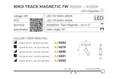 Sklep Kaja Głowica LED do szyny 1-fazowej magnetycznej AZ4583 NIKO | Kaja