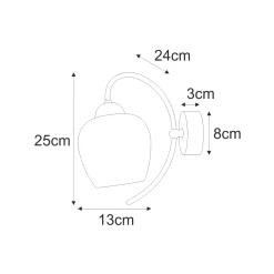 Sklep Kaja Grafitowa lampa ścienna do doświetlenia salonu K-5197 z serii SARA