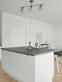 Online Grafitowa lampa sufitowa z kloszami, nad stół K-5169 z serii GAMMA Żyrandole Nowoczesne