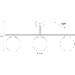 Online Grafitowa lampa sufitowa z kloszami, nad stół K-5169 z serii GAMMA Żyrandole Nowoczesne