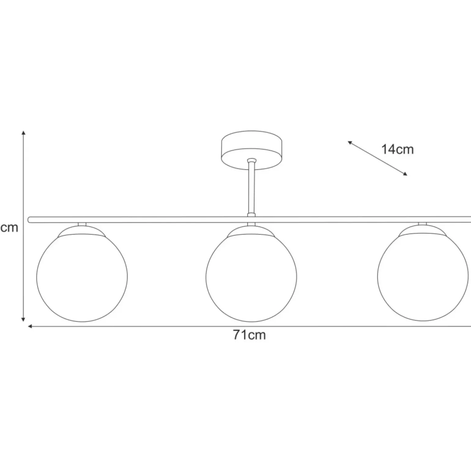 Online Grafitowa lampa sufitowa z kloszami, nad stół K-5169 z serii GAMMA Żyrandole Nowoczesne