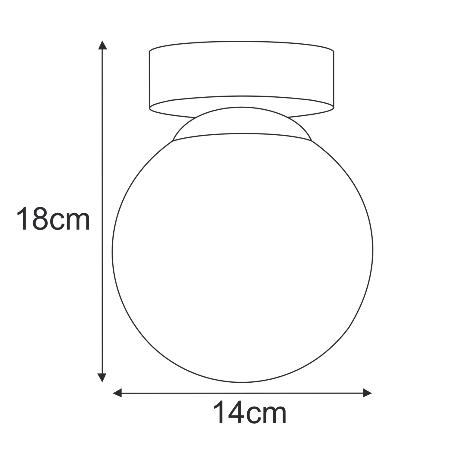 Sklep Kaja Grafitowa lampa sufitowa, klosz o średnicy 14cm K-5363 z serii MEGAN