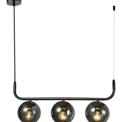 Best Grafitowa lampa z ciemnymi kloszami LP-005/3L GRAFIT ALISA | Kaja Żyrandole Nowoczesne