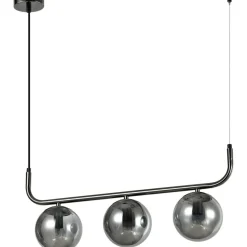 Best Grafitowa lampa z ciemnymi kloszami LP-005/3L GRAFIT ALISA | Kaja Żyrandole Nowoczesne