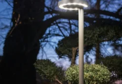 Sklep Kaja Grafitowa, wysoka, ledowa latarnia ogrodowa IP54 9185 | Kaja