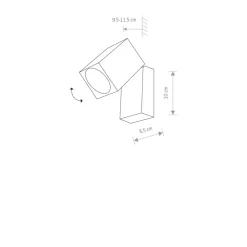 Sklep Kaja kinkiet zewnętrzny, trzonek GU10 9551 | Kaja Oświetlenie