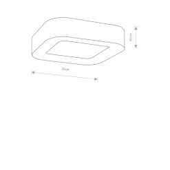 Sklep Kaja , zewnętrzny plafon, wbudowany LED 9513 | Kaja Oświetlenie