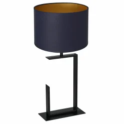 Sklep Kaja Granatowo-złota lampka nocna, na gwint E27 LX 3420 z serii TABLE LAMPS