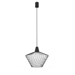 Cheap Gustowna czarna druciana lampa wisząca z kloszem 8858 | Kaja Żyrandole Nowoczesne