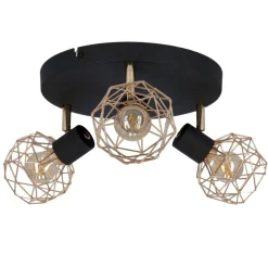 Fashion Gustowna, czarno-miedziana lampa sufitowa 98-22233 z serii ACROBAT | Kaja Oświet Żyrandole Nowoczesne