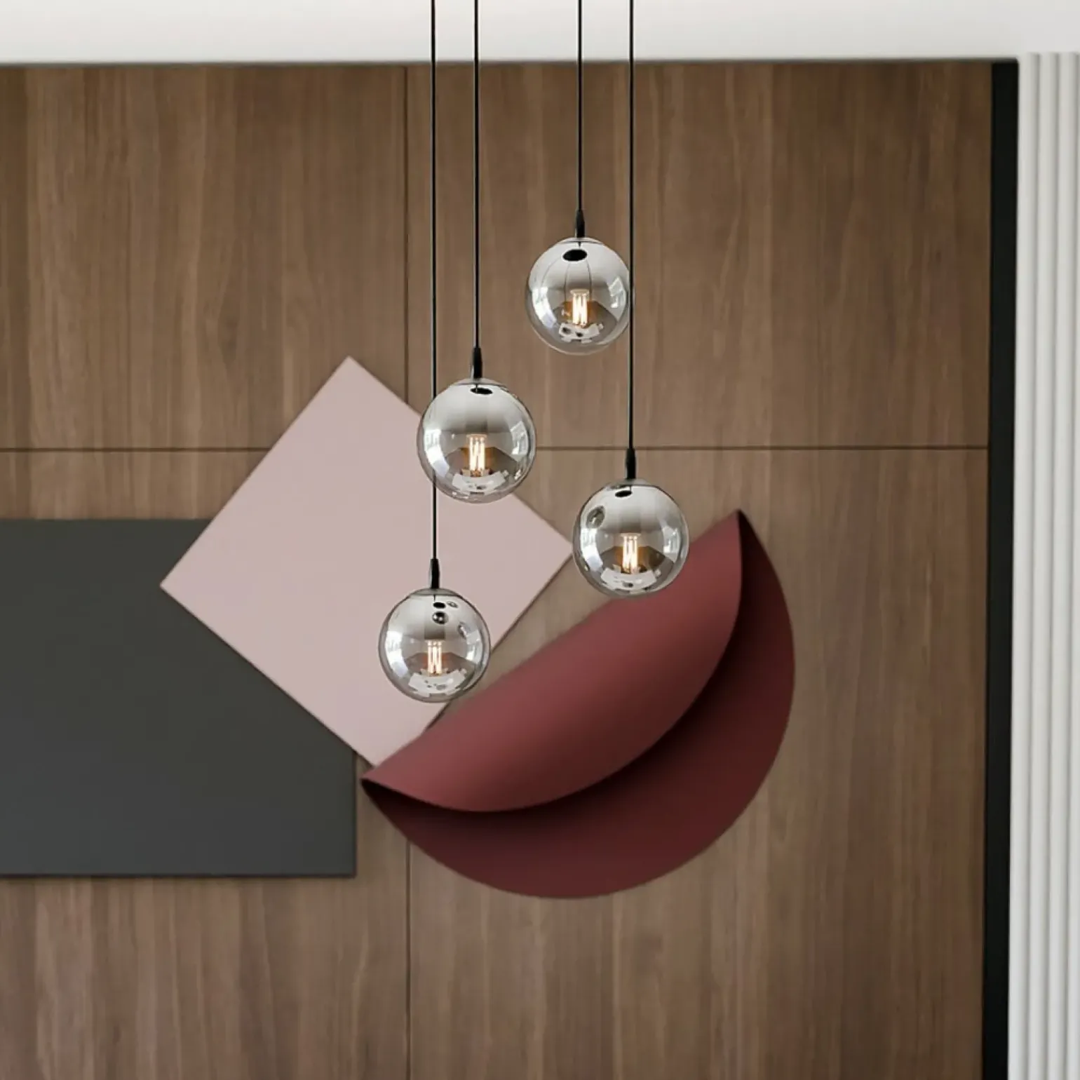 Outlet Gustowna lampa wisząca z regulacją wysokości 712/4PREM | Kaja Żyrandole Nowoczesne