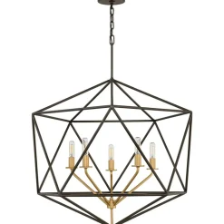 Shop Gustowna lampa wisząca, ze złotem HK-ASTRID-5P z serii ASTRID Żyrandole Nowoczesne