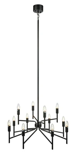 Best Gustowny czarny żyrandol w stylu industrialnym 108107 | Kaja Żyrandole Nowoczesne